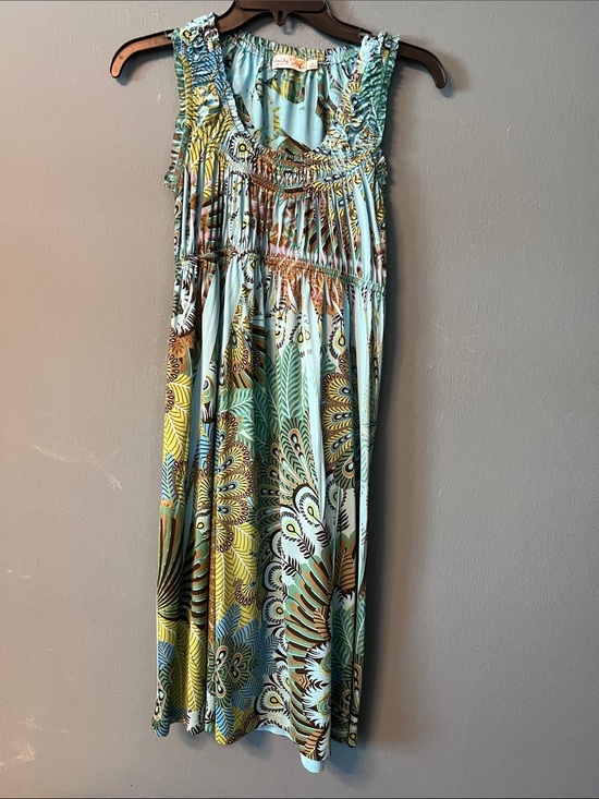 Unity World Wear Dresses & Skirts - Unity World Wear Aqua Multi-Color Maxi Dress